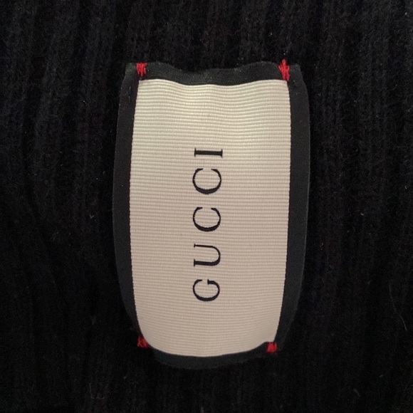 Gucci Authentic Unisex Black Ribbed Logo Hat - Picture 9 of 9